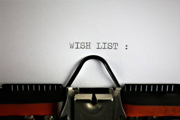 istock An concept Image of a typewriter with the text, Wish List 892029480