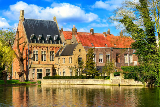istock Panorama with lake, Bruges, Belgium 892039676