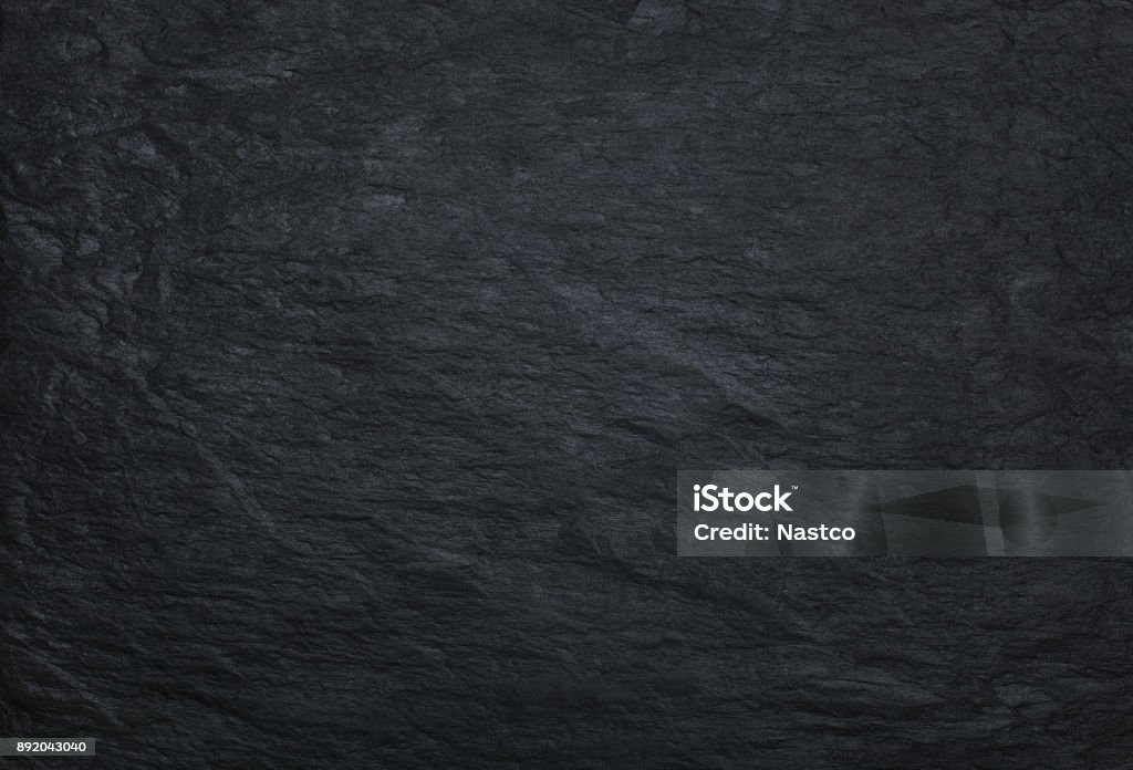 Black stone background Black stone background, texture with copy space Slate - Rock Stock Photo
