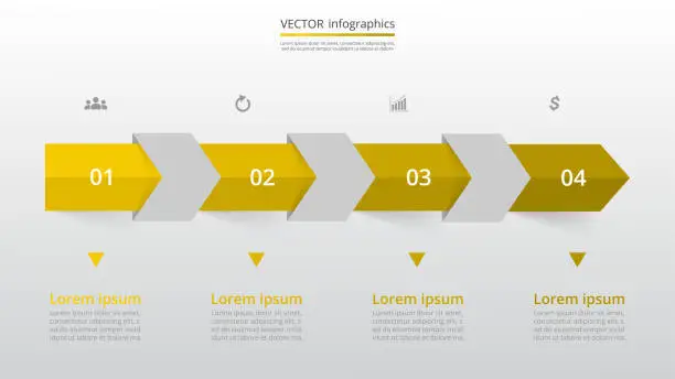 Vector illustration of Step by step infographic.