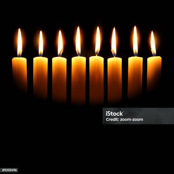 Foto de Channukah Velas e mais fotos de stock de Amarelo - Amarelo, Comemoração - Conceito, Cor Preta