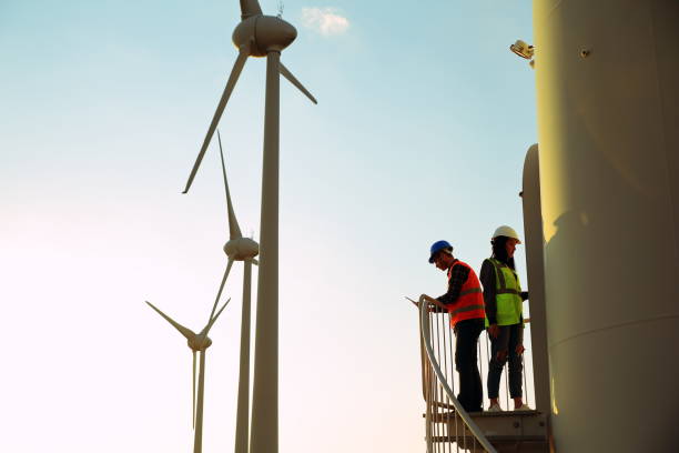 istock Engineers of Wind Turbine 892060136