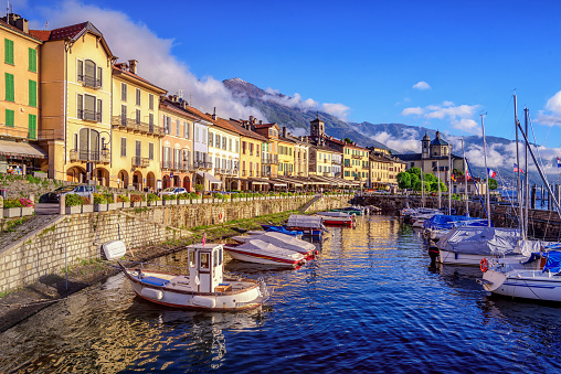 Cannobio is a popular tourist resort on Lago Maggiore lake, Italy