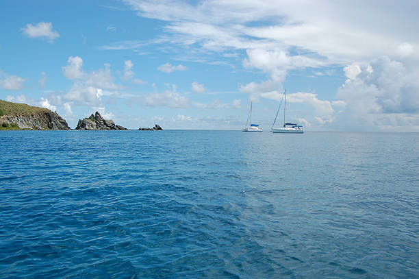 istock Anchored sailboats 89207034