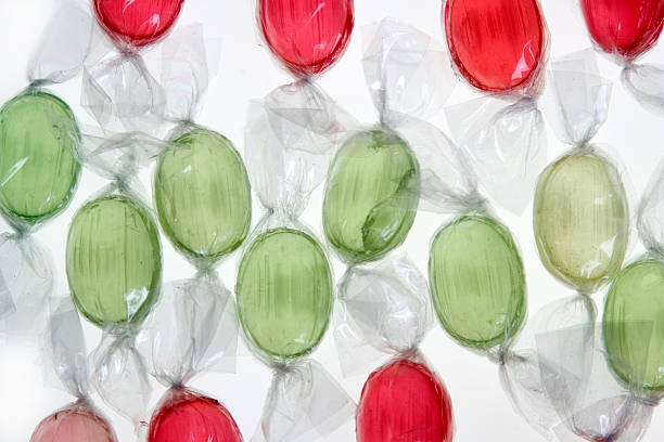 Red And Green Bonbons stock photo