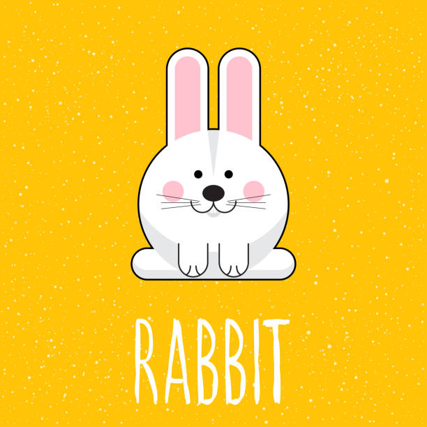 Handwritten Rabbit Quote And Cartoon Childish Cute Rabbit For Card  Invitation Wallpaper Stock Illustration - Download Image Now - iStock