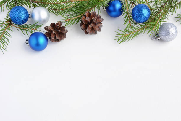 istock Christmas tree toys on a white background. Christmas decorations 892083066