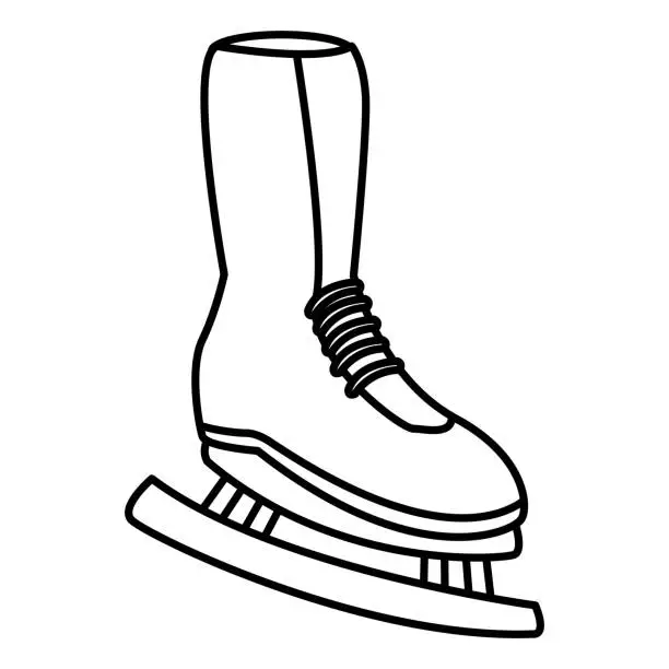 Vector illustration of Women ice skate