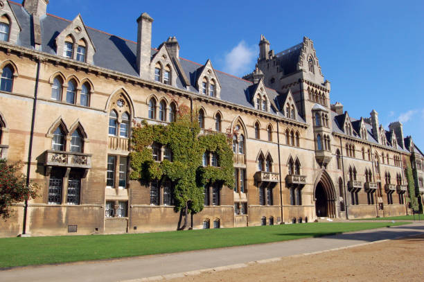 View of historic university buildings surrounding Radcliffe Square, including parts of the Bodleian Library, in Oxford, England, United Kingdom. September 2025