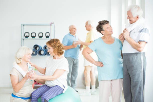 istock Athletic senior friends at gym 892088794