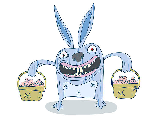 zwariowany królik - buckteeth stock illustrations