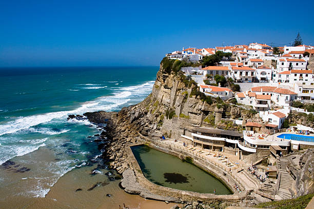 istock Village on a cliff next to an ocean 89209201
