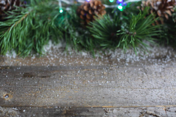 istock Christmas card on wooden background 892095216