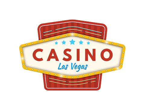 Signboard of casino Las Vegas. Jackpot, lucky, success, financial growth, money profit. Slot machine in casino, lottery, roulette, gambling. Winner leader happy man Vector illustration