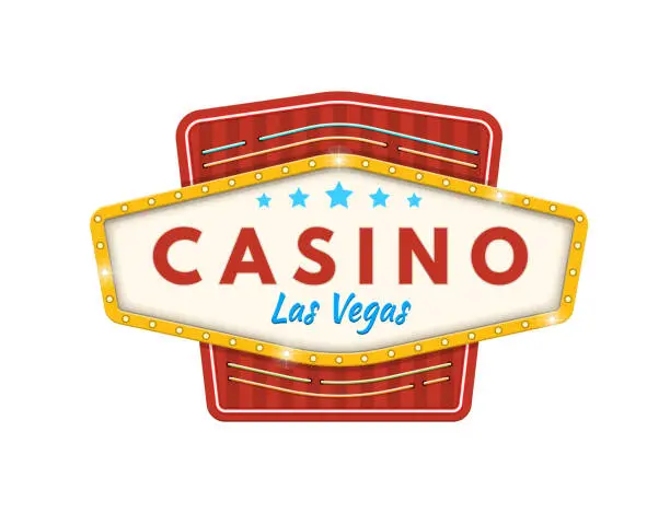 Vector illustration of Casino Las Vegas. Jackpot, lucky, success, financial growth, money profit