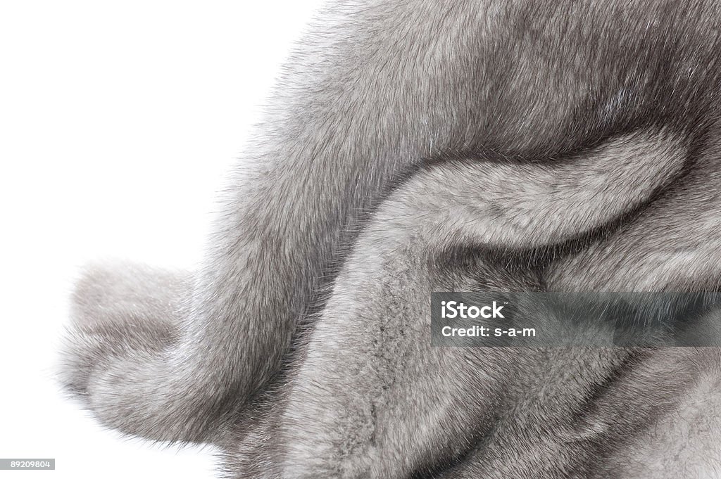 Mink Fur isolated  Fur Coat Stock Photo