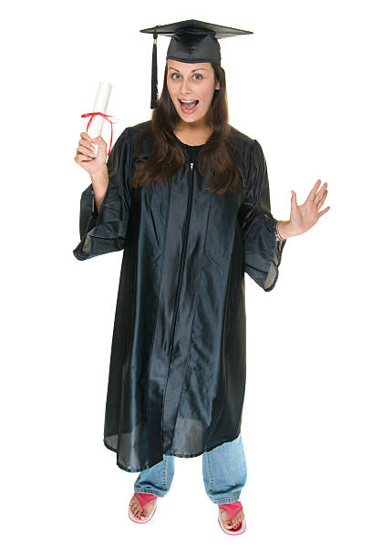 istock Young Woman Graduate Receives Diploma 89210145