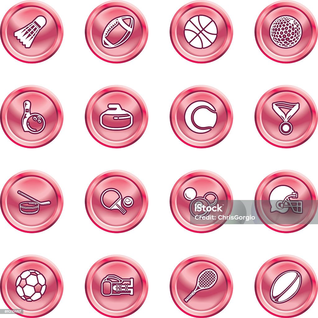 sport ikony - Zbiór ilustracji royalty-free (Badminton - sport)