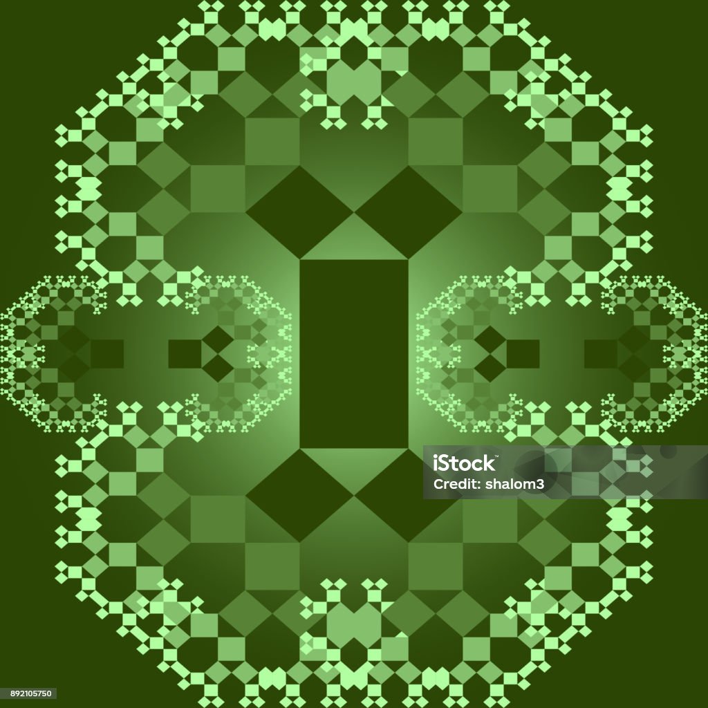 Fractal Tile Pattern Tile Set With Square Patterns In Fractal Style Sierpinski Carpet ...