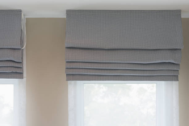 istock closed up of beautiful  grey curtain 892118300