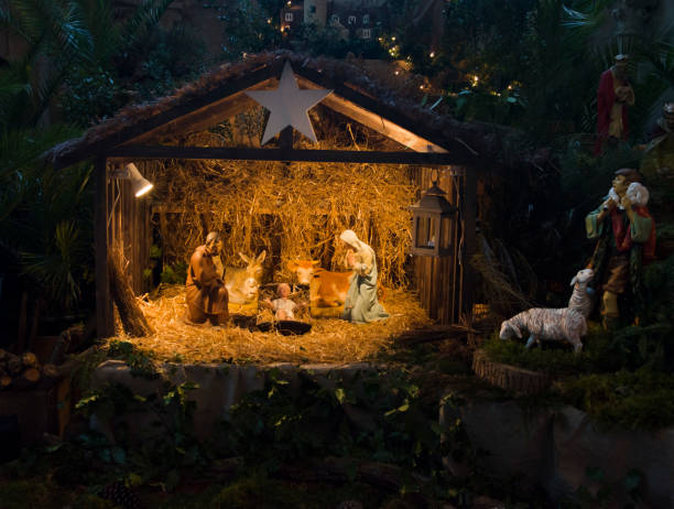 istock Christmas creche with Joseph Mary and Jesus 892125108