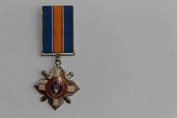 istock Ukrainian medal For Courage - celebrating the victory Second World War 892125824