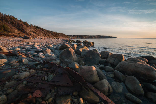 istock Sun set at ship wreck in Gros Morne National Park 892136056