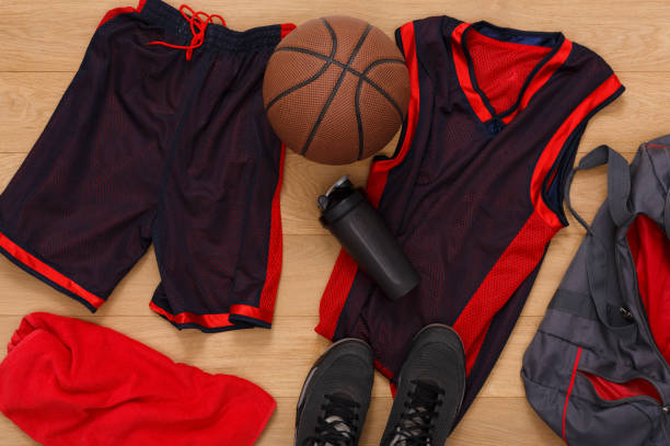 istock Basketball player outfit top view 892147772