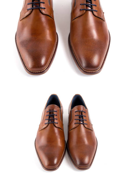 istock Male brown leather shoe on white background 892147924