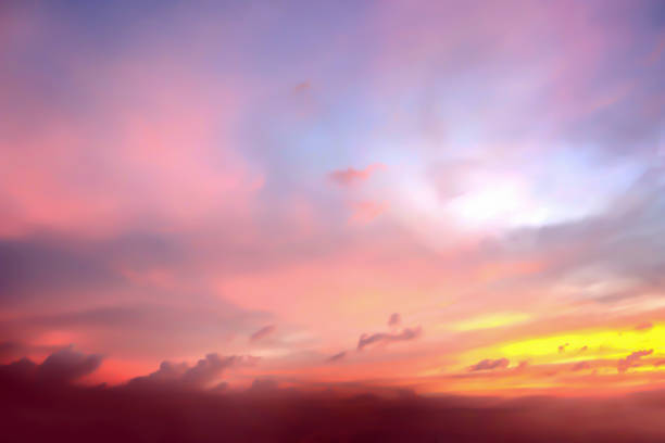 istock Dramatic atmosphere panorama view of beautiful twilight sunset sky and clouds. 892156410