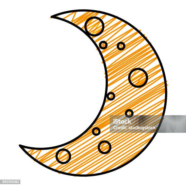 Moon Night Isolated Icon Stock Illustration - Download Image Now - Astrology, Bedtime, Clip Art