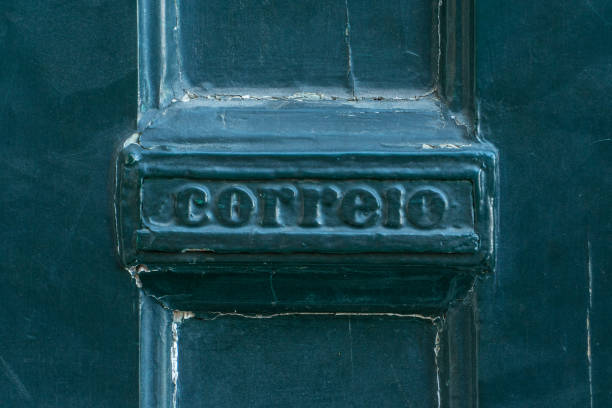 Old rusty mailbox with the word \