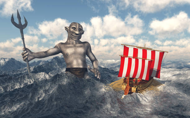 istock Odysseus and Poseidon in the stormy sea 892182206
