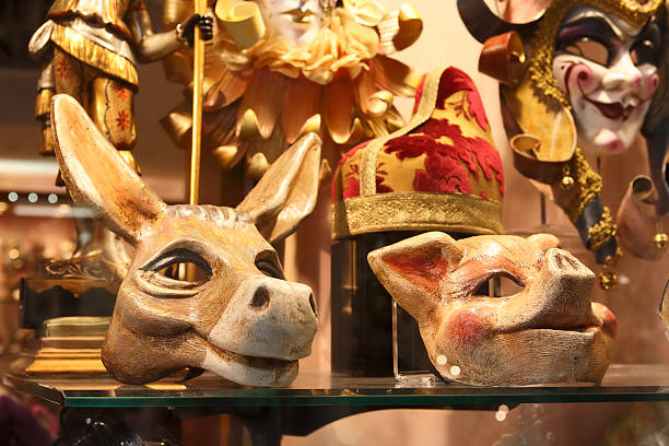 istock Pig and Donkey Masks 89219301
