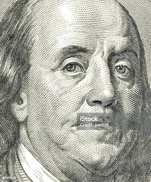 Benjamin Franklin Foto de stock y más banco de imágenes de Actividades bancarias - Actividades bancarias, Benjamín Franklin, Billete de banco
