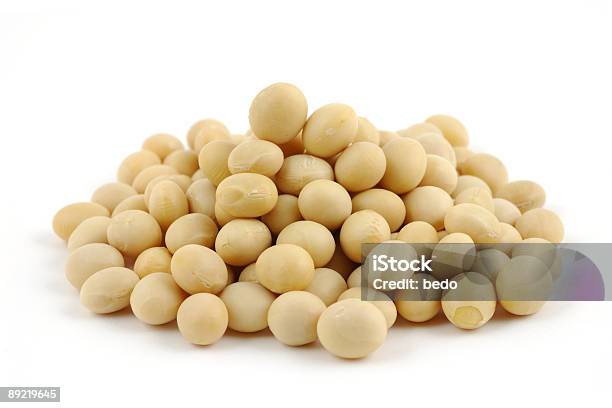 A Closeup Of A Pile Of White Soybeans Stock Photo - Download Image Now - Asia, Bean, Color Image