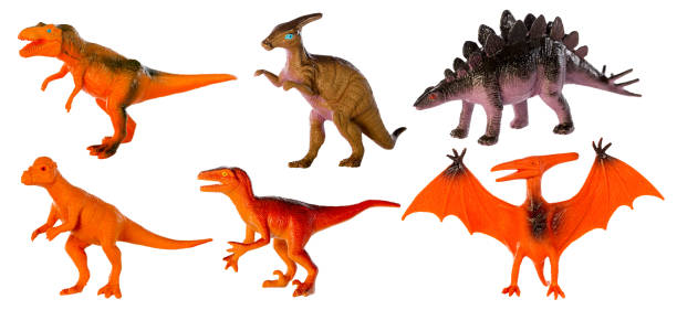 istock Group dinosaur toy plastic  isolated on white background 892196942
