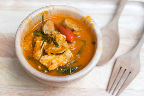 istock Thai food name is panaeng moo. pork menu with coconut milk 892197192