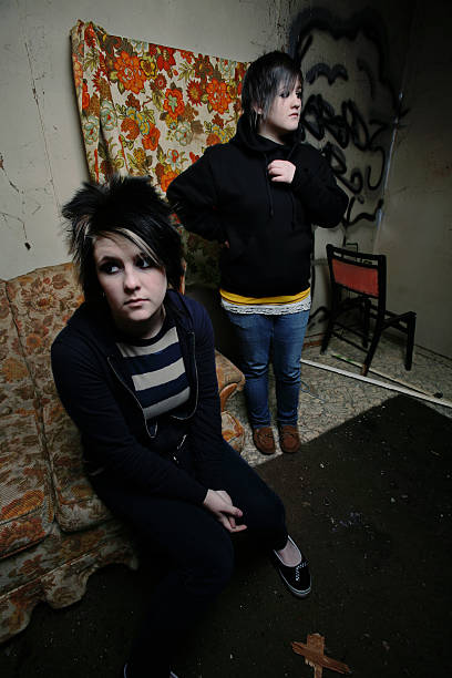 istock Dual Girls in Grunge Abandoned House 89219929