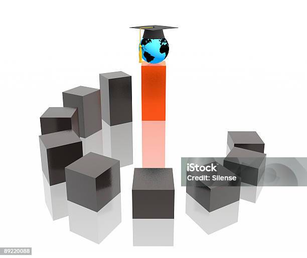 Bildung Treppe Stockfoto und mehr Bilder von Akademischer Abschluss - Akademischer Abschluss, Globus, Sockel