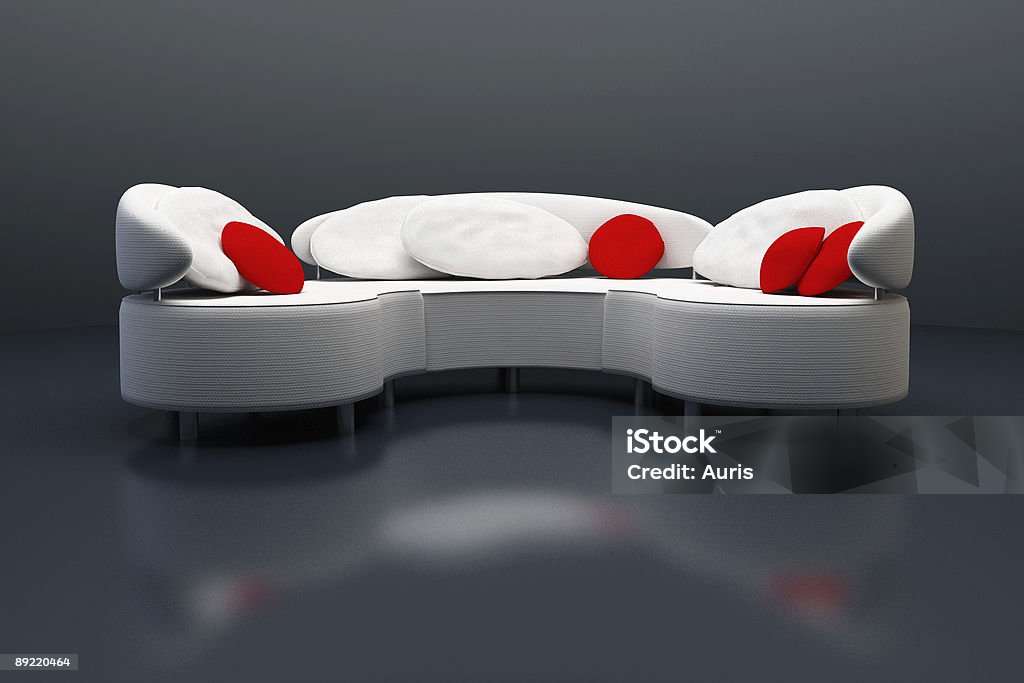 modern sofa 3D rendering  Color Image Stock Photo