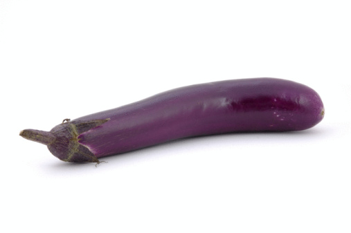 Vegetables: Eggplants Isolated on White Background