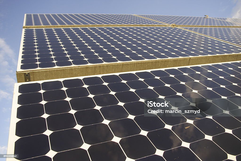 Pannello solare collettore - Foto stock royalty-free di Ambiente