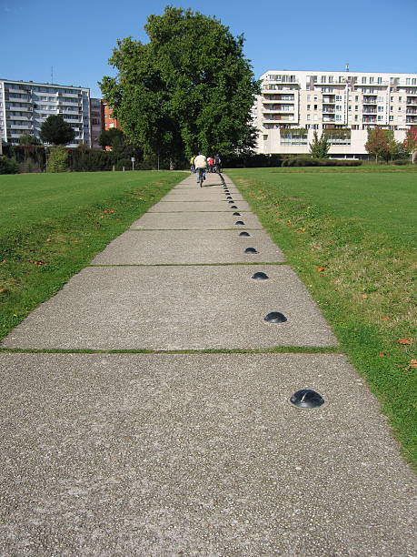 Path through park stock photo