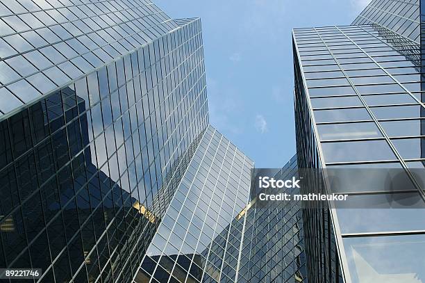 Modern Skyscraper In Downtown Montreal Canada Stock Photo - Download Image Now - Avenue, Blue, Built Structure