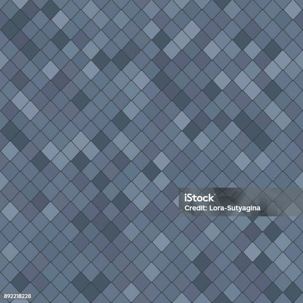 Random Shingle Pattern Stylised Shingles Abstract Seamless Pattern Stock Illustration ...