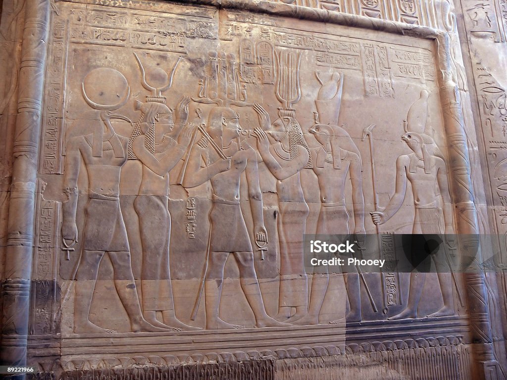 Los Dioses con Ramses II. - Lizenzfrei Abu Simbel Stock-Foto