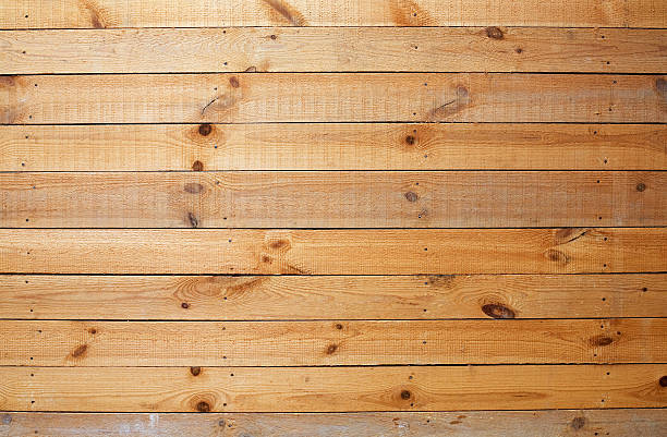 istock Yellow rough wooden wall 89222368