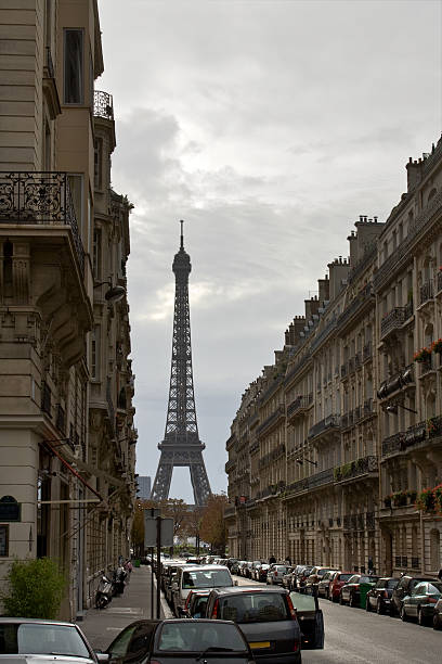 istock Street with a view to Eiffel Tower 89222709
