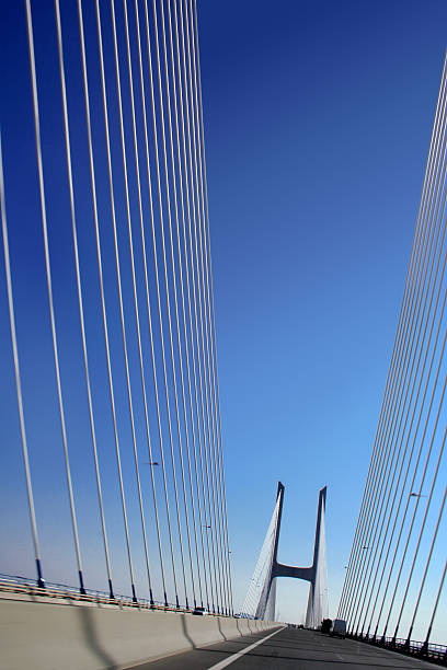 istock Suspension bridge with shrouds 89222714